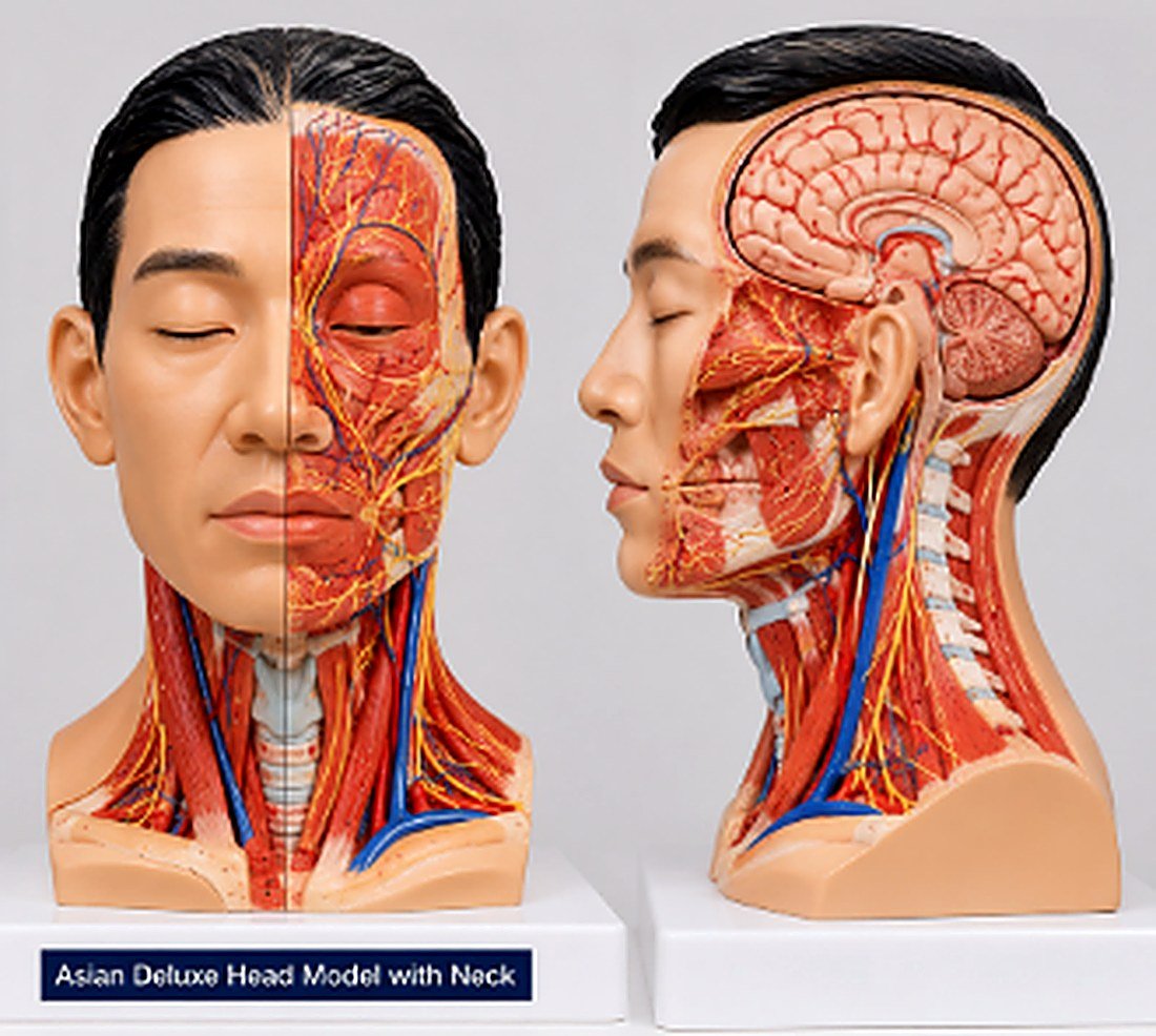 Asian Deluxe Head Model with Neck –
