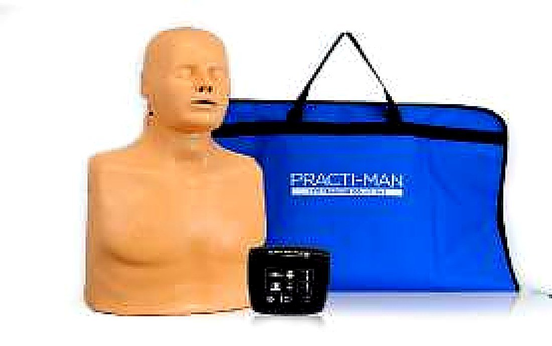 Adult Electronic CPR Training Manikin (Advance) Torso plus with wireless monitor (with carrying bag) alternate view
